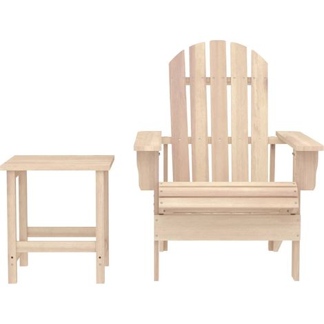 Maison Exclusive - Adirondack-Gartenstuhl mit Tisch Massivholz Ta