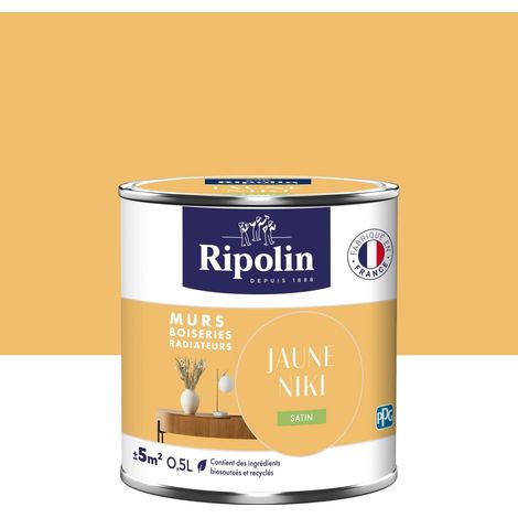 Pintura amarilla Niki para paredes, carpintería y radiadores, acabado satinado RIPOLIN, 0,5 l RIPOLIN (1/3)