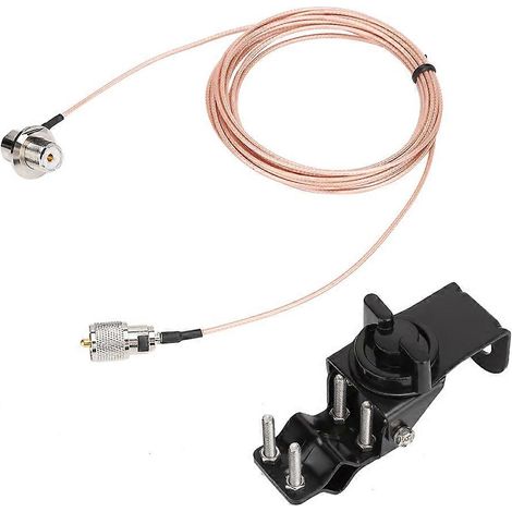 RB-46 Mobilantennen-Fahrzeughalterung, 5 m schwarzes Kabel, Zubehör für Zweiwegfunkgeräte, robuste Walkie-Talkie-Halterung, Kfz-Einbausatz. (1/5)
