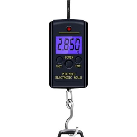 Balance suspendue, Balance numérique, 40 kg x 10 g, mini balance électronique suspendue for bagages de pêche, balance de poche numérique portable et pratique for crochet Affichage haute définition(Bac (1/5)