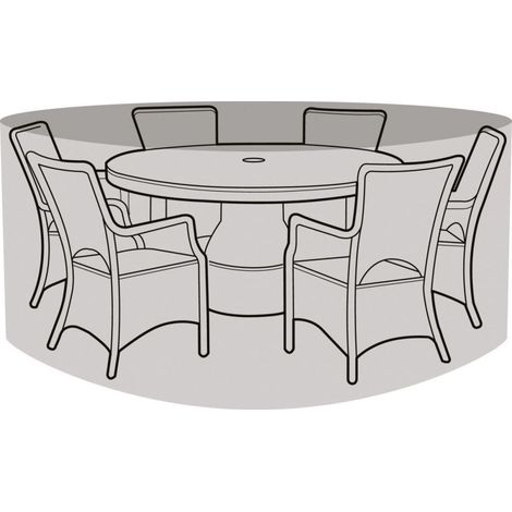 6-8 Seater Round Table & Chairs Cover - Super Tough Polyethylene - W1200 (1/3)