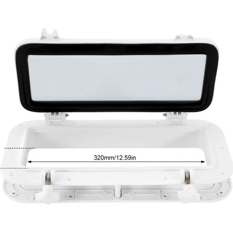 Fenêtre Marine, Hublot Carré, Design Étanche, BLANC (1/2)