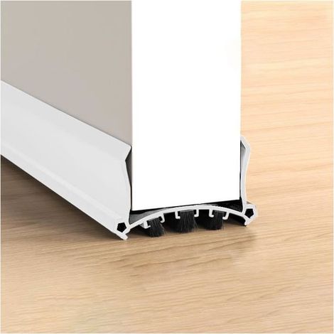 Tira adhesiva para puertas de 96 cm — fieltro blanco, aislamiento acústico y estanqueidad para puertas de 3,5–5,5 cm (1/5)
