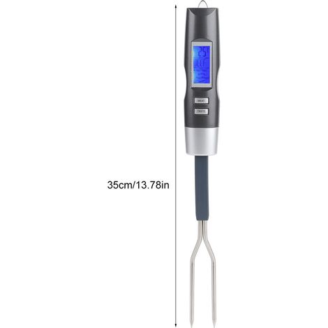 Fourchette thermomètre à viande numérique pour barbecue avec écran LCD (1/5)