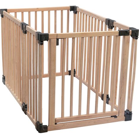 Safetots Wooden Play Den, 80cm x 120cm, Baby Playpen, Play Den for Toddlers, Rectangular Play Pen, Easy Installation