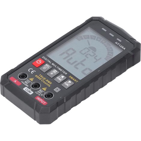 HT126A Digitalmultimeter mit 4000 Zählern, präzise Messung von Wechsel- und Gleichspannung, Stromstärke, Widerstand, Frequenz und Kapazität, professionelles elektrisches Prüfgerät (1/5)