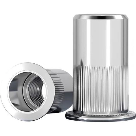 100 Pièces Insert M4, Écrous à Sertir Rivet Fileté, Écrou de Rivet Fileté en Acier Inoxydable Tête Plate Ecrou, Rivet Inserts Filetés Pour Métriques, Écrous à Riveter Aveugle Rivet Fileté (1/5)