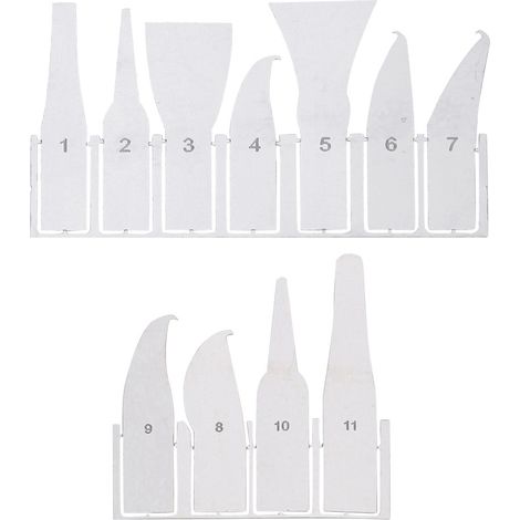 Kit de réparation 11-en-1 pour téléphone portable avec couteau à colle BGA et lames pour puces CPU (1/5)