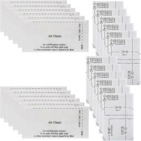 Lot de 24 filtres AirClean et filtres de protection moteur pour aspirateurs Miele Compact C1 C2 C3, Classic C2 C3 S2 S4 S5 S6 S8 S241 S290 S300i S500 S7 (1/5)