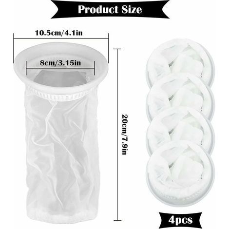 Lot de 4 Filtre IBC en Nylon pour réservoir d'eau de Pluie IBC 1000 litres, Filtre en Nylon Raccord de Couvercle de réservoir IBC pour réservoir d'eau de Pluie IBC (1/4)