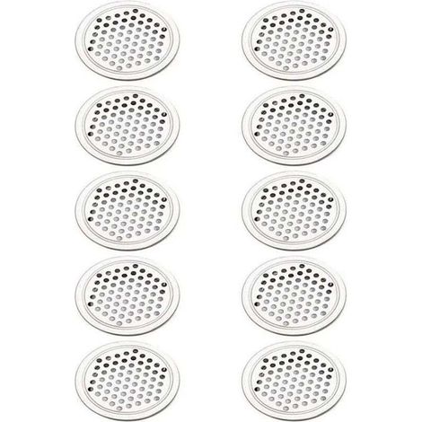 20 Pièces Grille Aeration Ronde Inox Grille de Ventilation Aeration Couvercle Cercle pour Armoire Placard Air évacué Grille d'évacuation Ventilation pour Cuisine Meubles Bouche Aération (53mm)