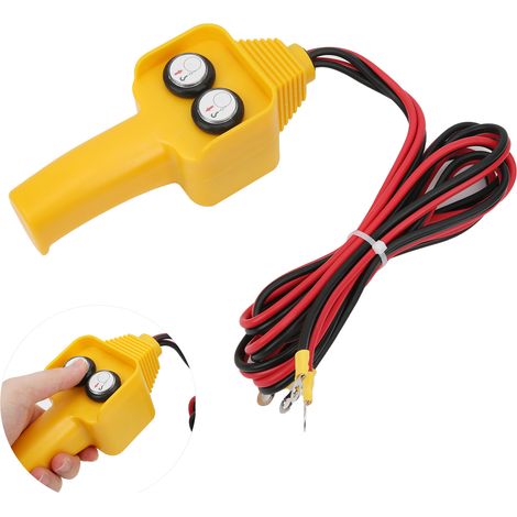 Télécommande filaire 12V pour treuil 1500-5000lbs, boîtier de commande manuel avec boutons poussoirs, contrôleur de câble pour treuil électrique, poignée de commande robuste (1/5)