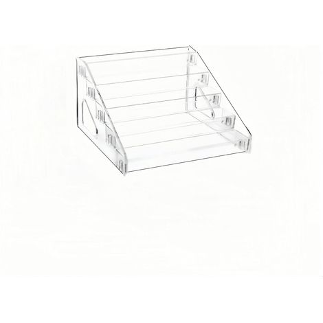 1 Organisateur de maquillage, Acrylique, 5 niveaux, Tiroirs réglables, ABS, Transparent, Pour salle de bain et coiffeuse (1/5)