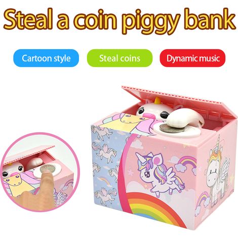 Coffre à pièces de Noël Tirelire Père Noël Jouet Banque d'épargne Collecte Monnaie Cadeau (1/5)