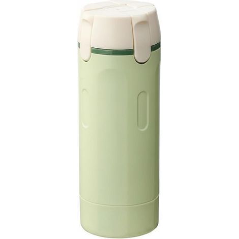Spenderflasche für Shampoo und Lotion mit separaten Fächern, praktisch für Flüssigkeiten, geeignet für Reisen und Urlaub, Grün (1/5)