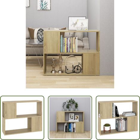Armoire tv - Meuble TV Chêne sonoma 80x24x63 cm Bois d'ingénierie (1/5)