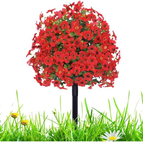 Buissons Artificiels - Faux Buissons - 58 cm Boules Violet Fleurs