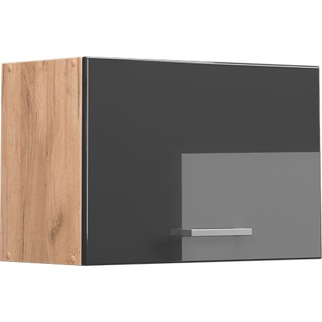 Pensile da cucina R-Line, Antracite lucido, 60 cm Piatto, Vicco