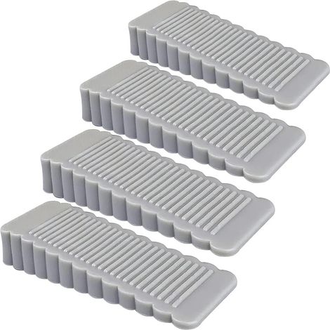 4 pièces Gris Cale Porte Caoutchouc Souple Antidérapante Bloc Hauteur Réglable Arrêt de Porte Pour Genre Carrelage, Sol,Béton, Ciment,Tapis
