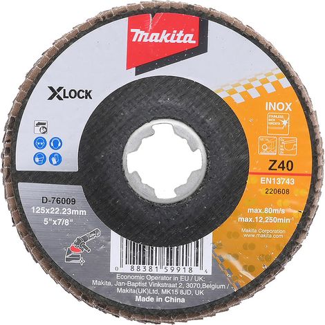 D-76009 Disco lamellare X-Lock, 125 mm, Z40