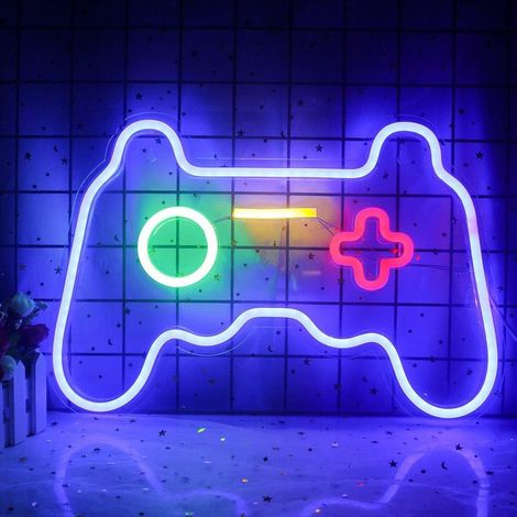 Jeu En Forme De Néon Enseigne Led Mur Néon Lumière Cool Night Signs Usb Alimenté Pour Chambre Bar Internet Café Hôtel Salle De Jeux Enfants Cadeau Fête De Noël Décoration De Fête (1/4)