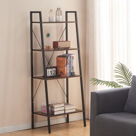 Bibliothèque loft ALTE R2 noire/chêne rustique avec échelle (1/5)