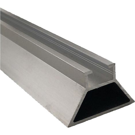 Rail de renfort 40mm x 24.5mm aluminium pour fixation d'enseignes, finition brut, lg 1000mm HOMEWELL