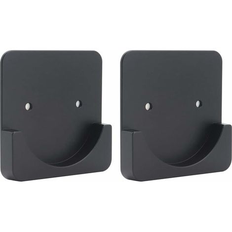 Support Tringle a Rideaux Sans Percage Accroche Tringle Fixation Tringle Rideau Support Barre Rideau Attache Tringle Porte Tringle Rideau Crochet pour Tringle Rideau,2 Pcs(Carré noir)-LIAIKI (1/5)