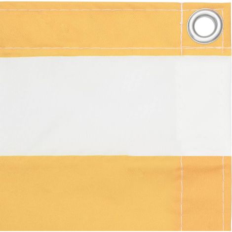 Maison Exclusive - Balkon-Sichtschutz Weiß und Gelb 75x600 cm Oxf