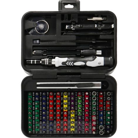 132 en 1 Tournevis de Precision,Portable Kit, Magnétique Outils de Réparation Pour Réparer Smartphone,Ordinateur,Tablette,Lunettes,Montre,Petits Appareils Ménagers