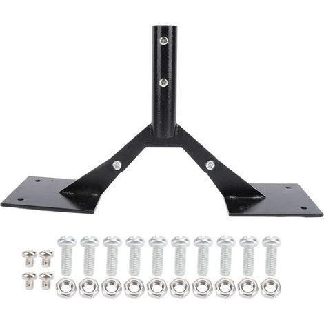 Adjustable, erosion-resistant hardened steel bracket rooftop garden weather vane support (1/5)