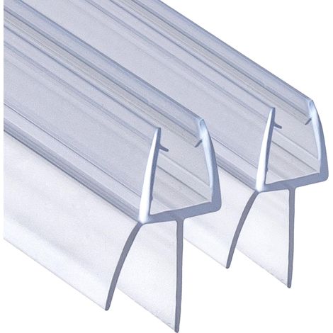 Joint de Douche 2 x 90 cm Joint de Rechange pour 4 mm/5 mm/6 mm/pour Cabine de Douche Baignoire avec lèvres en Caoutchouc allongées Porte en Verre Joint de Douche Épaisseur du Verre (1/5)