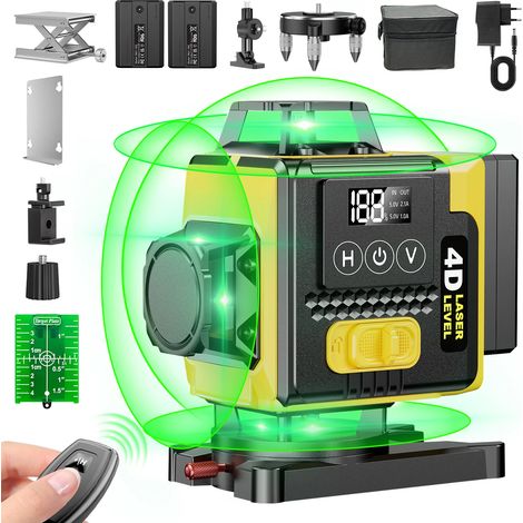 4D 360° Grünlaser mit Digitaldisplay & Tragetasche (1/5)