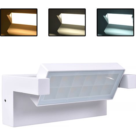 APPLIQUE LED BIANCO 21W DA ESTERNO IP65 - ILLUMINAZIONE REGOLABILE CON CCT SWITCH 3000K - 4000K - 6500K (1/5)
