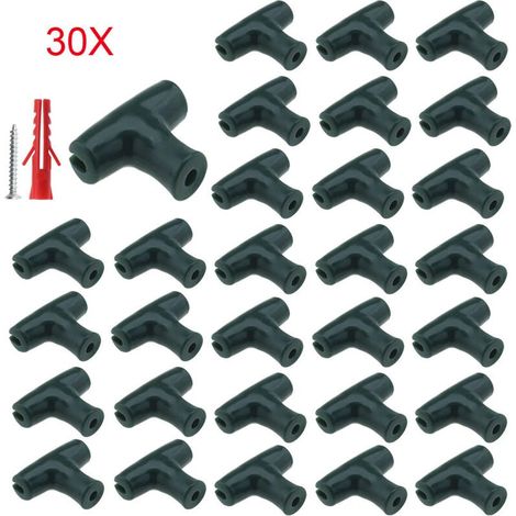 Kit de Fixation pour Grillages Mural 30 Pièces avec Vis d'ancrage pour Clôture et Cadre Métallique (1/4)