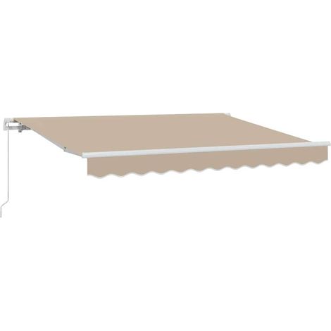 Maison Exclusive - Auvent Rétractable Beige 350 x 200 cm tissu