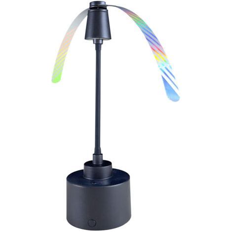 2-teiliges Fliegenabwehr-Set, Fliegenabwehr für drinnen und draußen, Fliegenventilator, Mückenabwehrventilator, Tischventilator zur Fliegenabwehr, faltbar und zum Aufhängen (Schwarz-USB) (1/5)