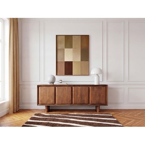BOBOCHIC - Buffet 4 portes 200 cm BELLECOUR bois massif de manguier (1/5)