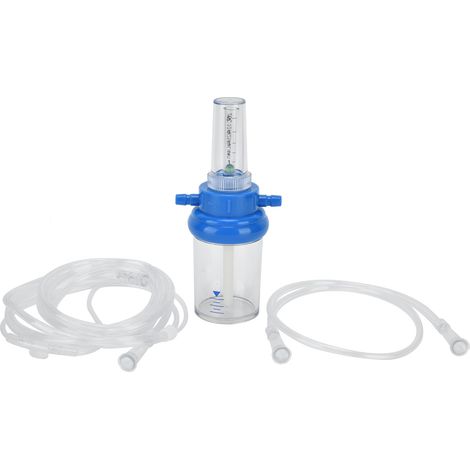 Débitmètre à oxygène avec filtre et tubulure nasale pour inhalation à domicile - Type flotteur
