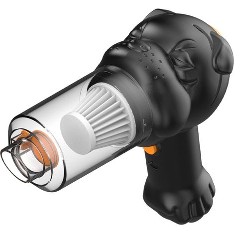 Aspirateur Portable 4 en 1 80L/min Aspiration avec Brosse et Buses pour Ordinateur Voiture Nettoyage
