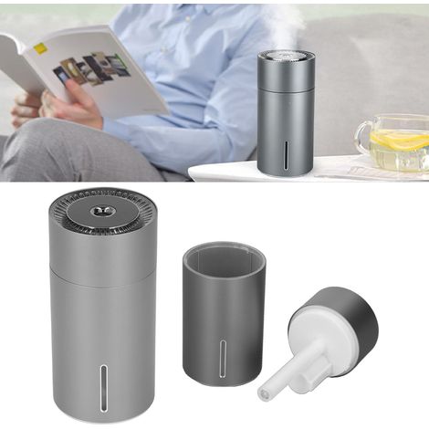 Humidificador USB – difusor de fragancias con 3 velocidades, mini aromaterapia para el coche, portátil, gris, 260 ml, aleación de zinc ABS (1/5)