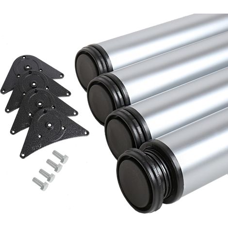 Möbelbeine 4er Set aus Stahl Ausführung Chrom matt 1100mm Höhe ø 60mm Tischbeine (1/2)