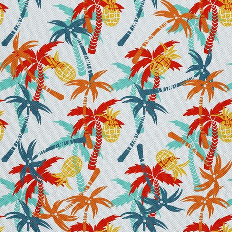Tissu d'ameublement extérieur Oxford - Motif Palmier Ananas I DX094 (1/5)