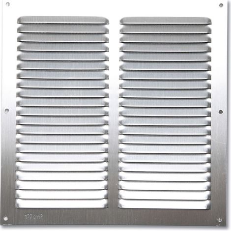 Rejilla de ventilación plana 200x200 mm Aluminio