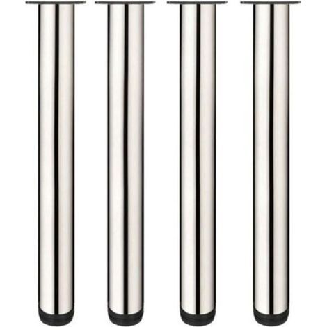 4x Pieds de Meuble Reglable Pieds de Table en Acier Inoxydable avec Vis - 50cm (1/5)
