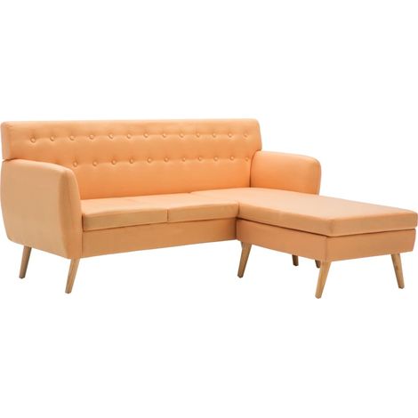 Funda de tela para sofá esquinero 1715 x 138 x 815 cm naranja 020020194