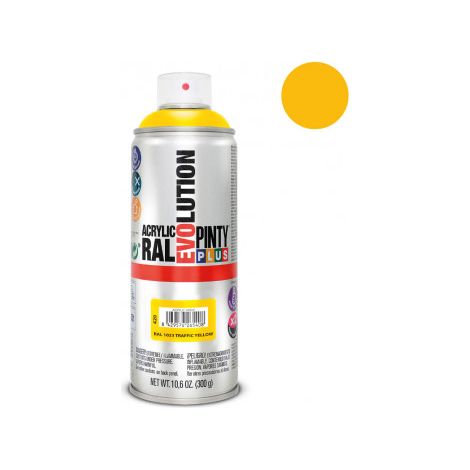 Pintura Spray PintyPlus Evolution RAL 1023 Amarillo Tráfico 520cc
