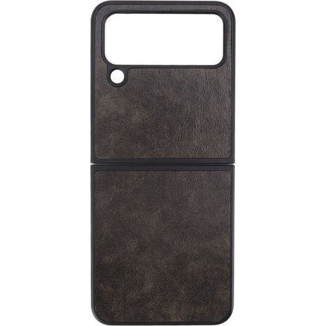 Lederhülle für Samsung Galaxy Z FLIP 4, schützende Falthülle mit grüner Tarnklappe. (1/5)