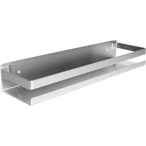 Panier de douche - Caddy de douche de salle de bain - Porte-shampooing - Sans perçage - Panier de douche rectangulaire (Argent, 40 CM) (1/5)