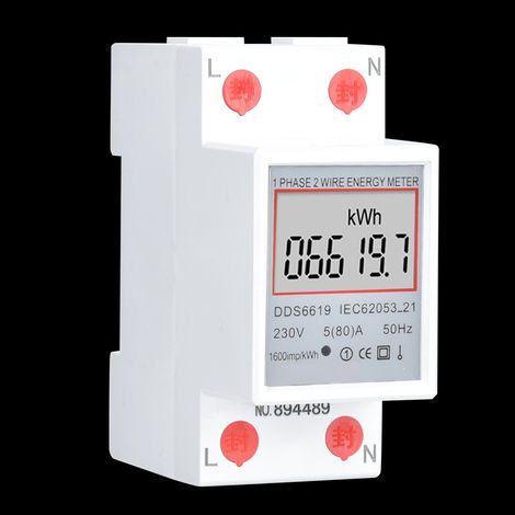 Compteur d'énergie électrique monophasé multifonction DDS6619-007, 2P 230 V (1/5)